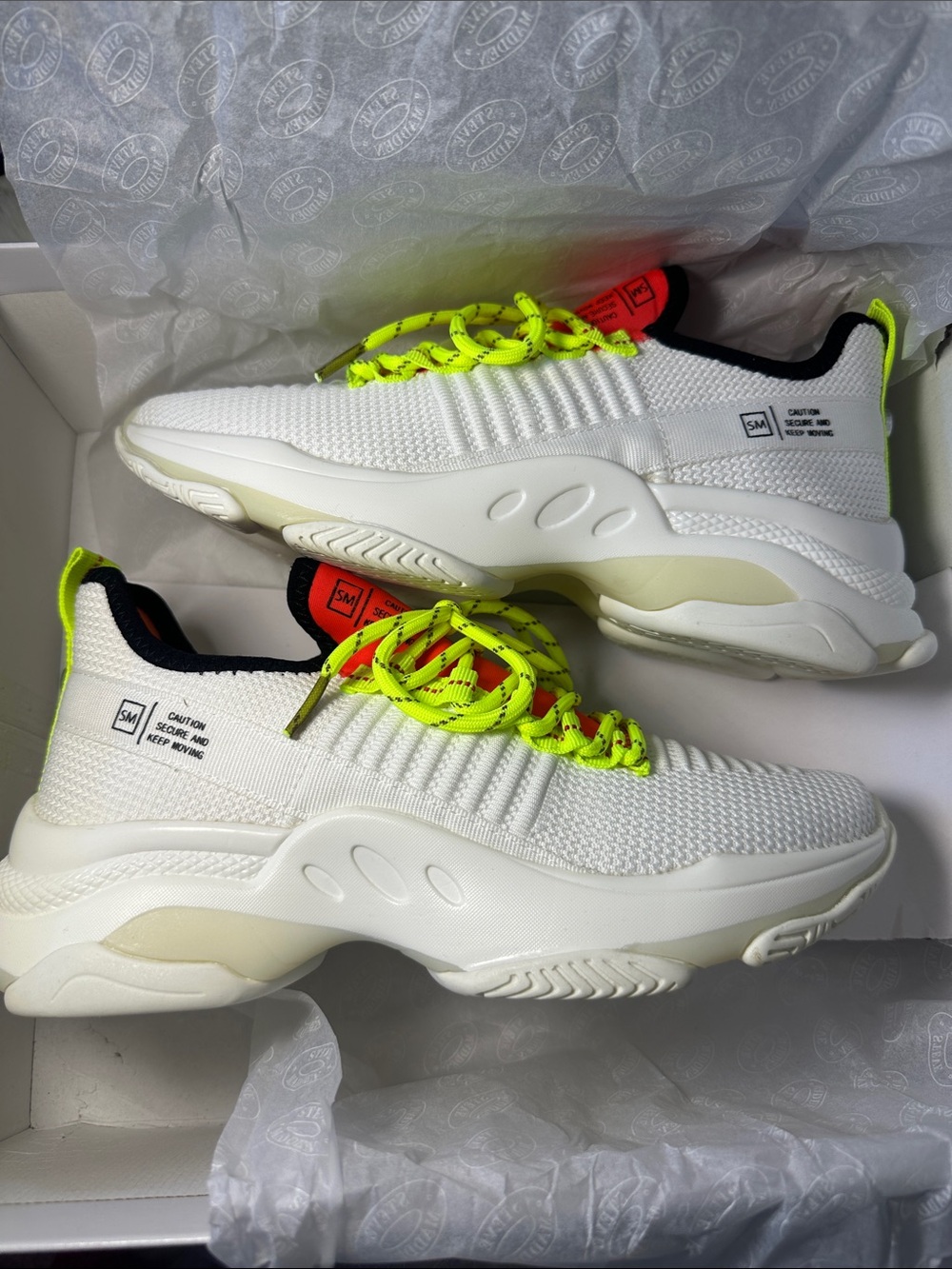 Women’s Multi Color Sneakers with Neon Yellow Laces